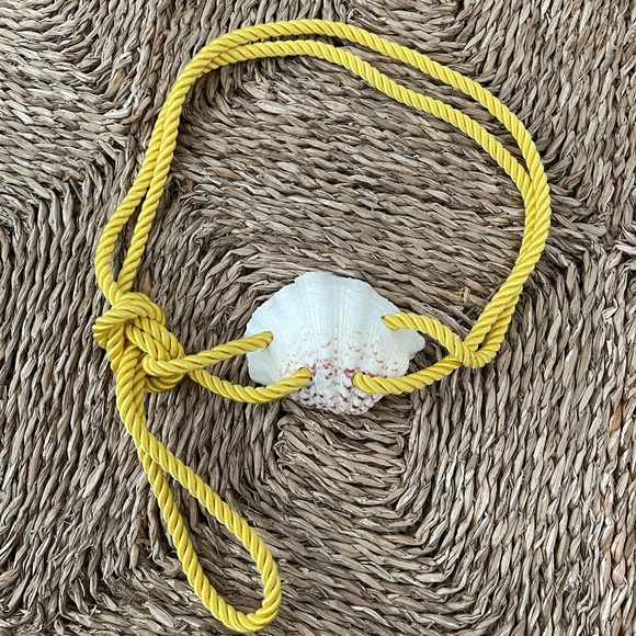 Vintage seashell rope belt - Picture 3 of 3
